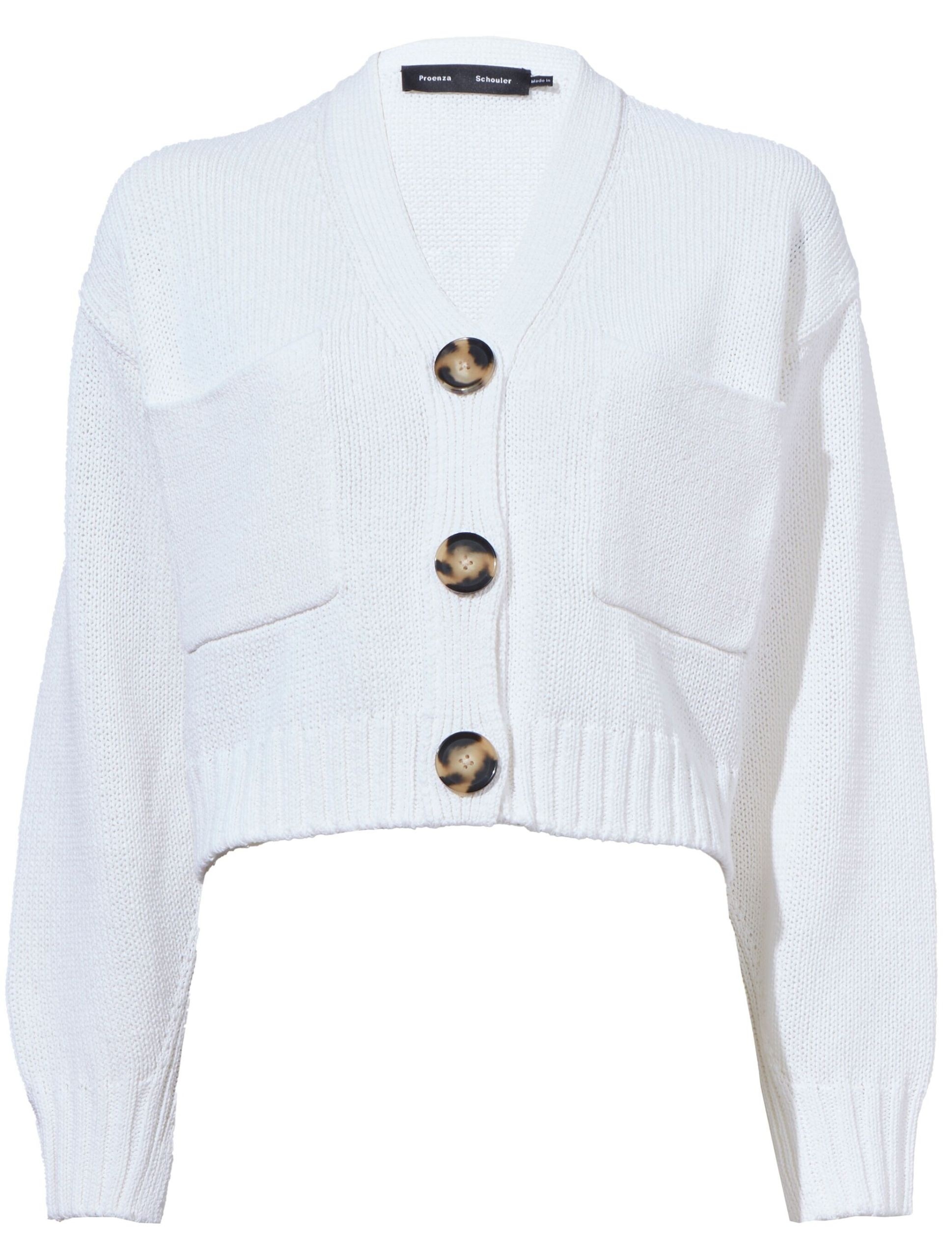 white Sofia cotton cardigan - 1