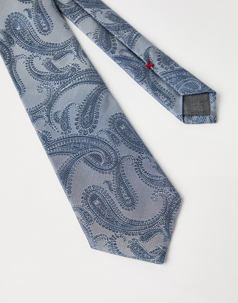 Brunello Cucinelli Paisley silk tie outlook