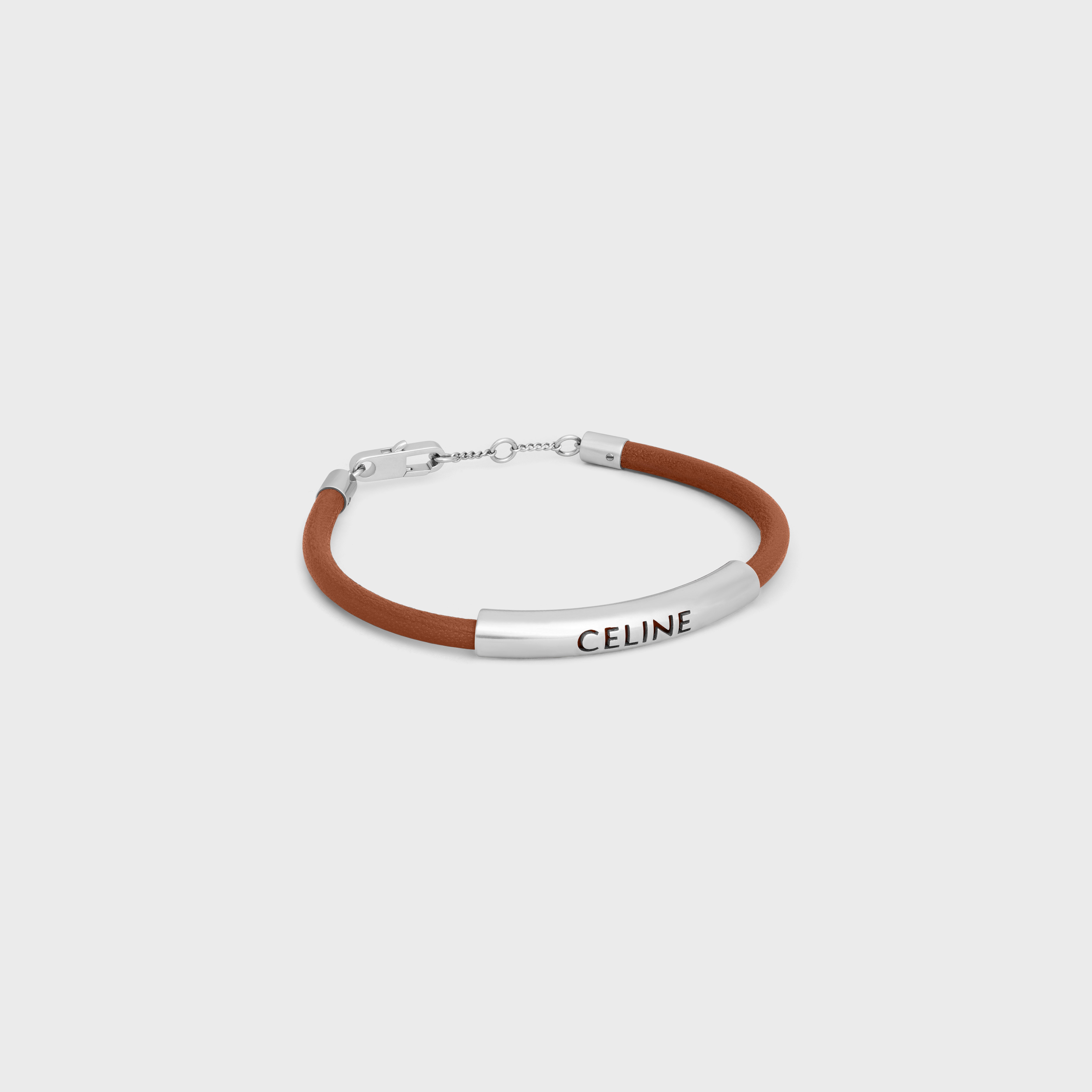 Plein Soleil Bracelet in Calfskin and Brass with Rhodium Finish - 3