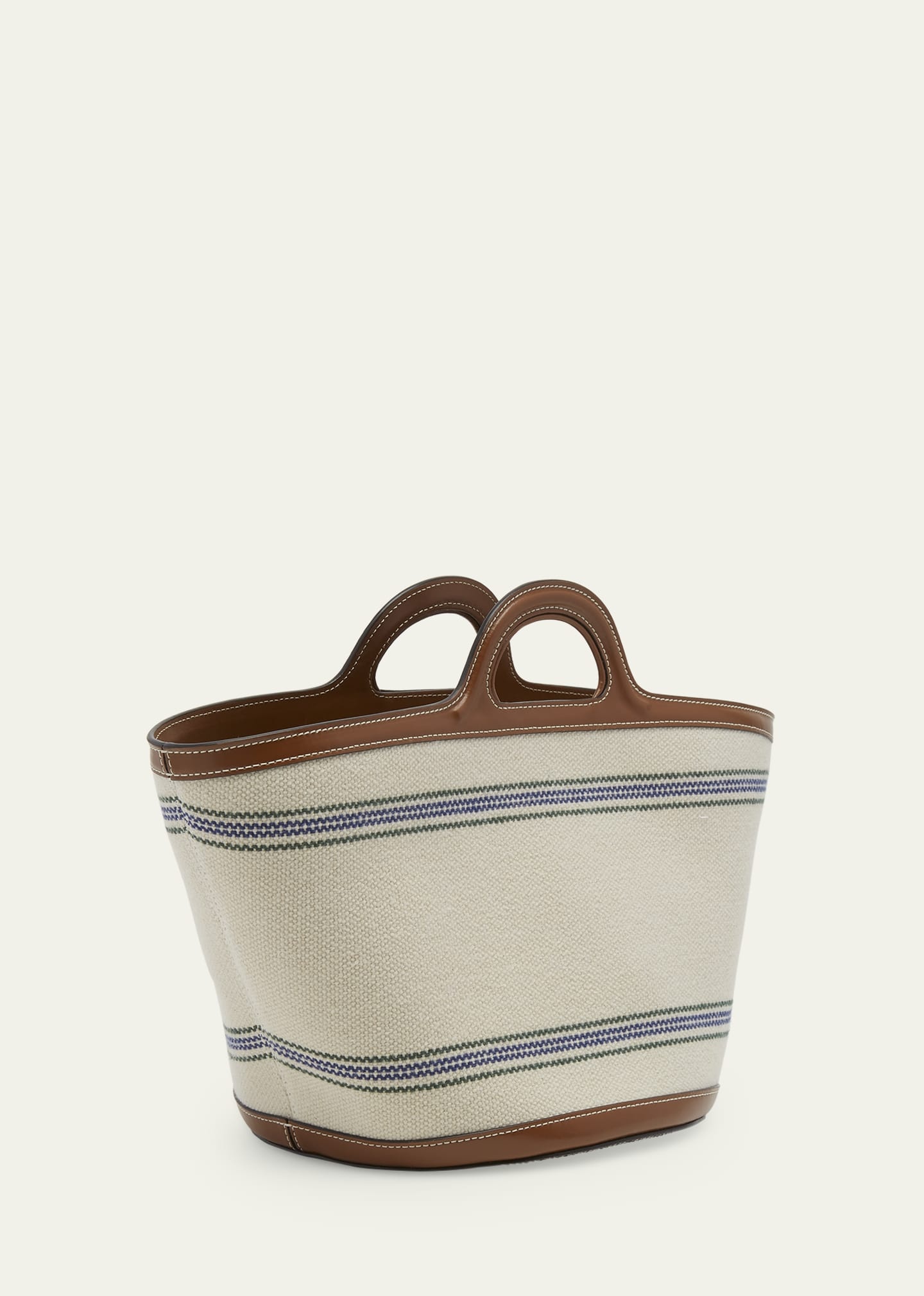 Tropicalia Small Striped Canvas Top-Handle Bag - 3