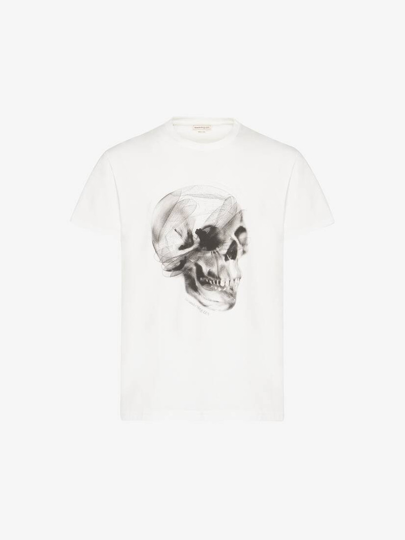 Men's Dragonfly Skull T-shirt in White/black 1