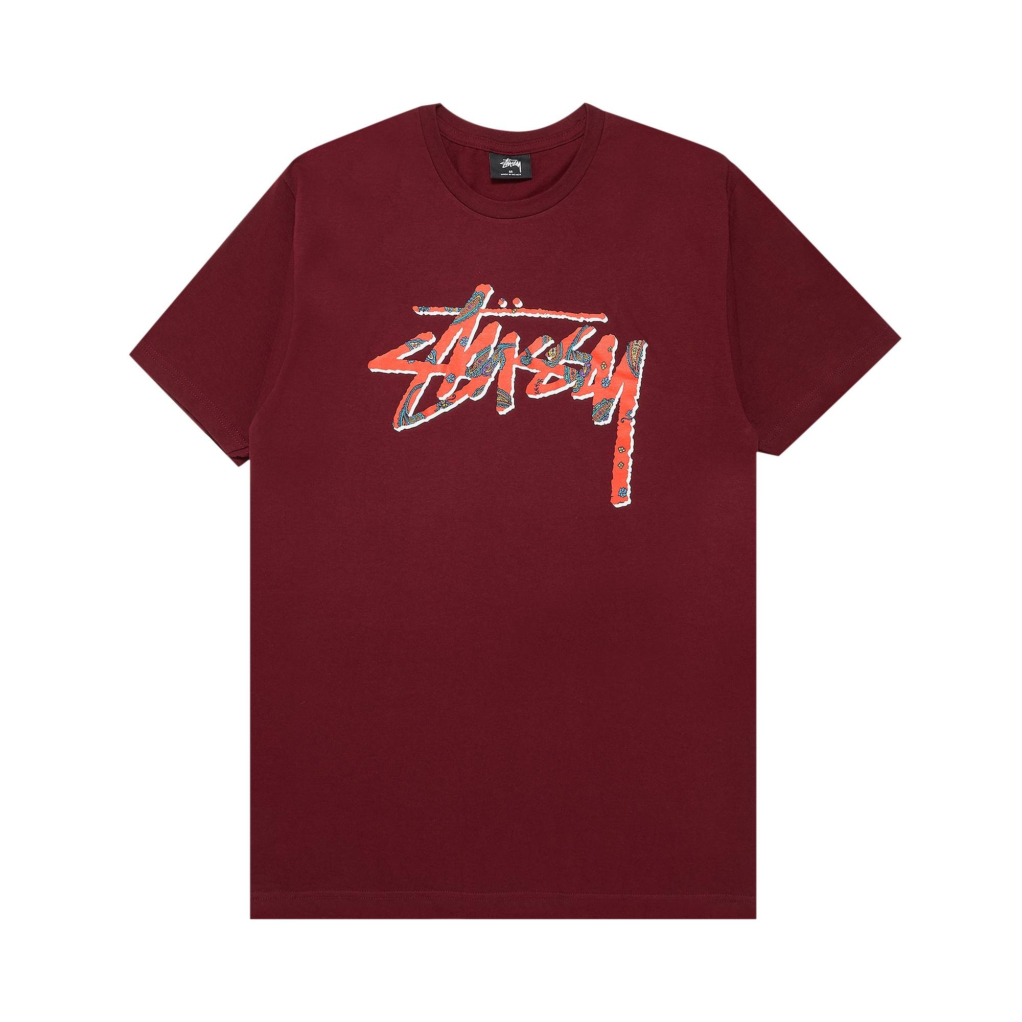 Stussy Paisley Stock Tee 'Wine' - 1