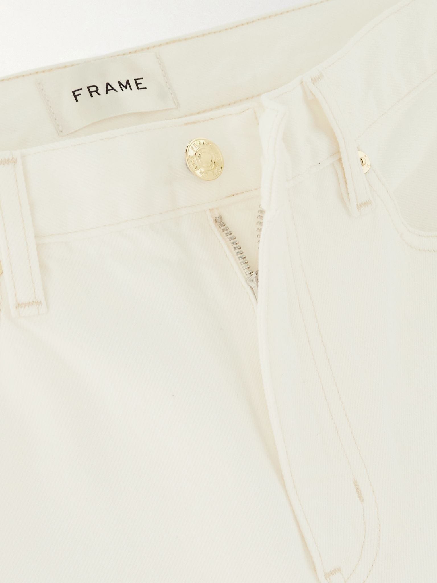 The Hang mid-rise straight-leg jeans Ecru - 5