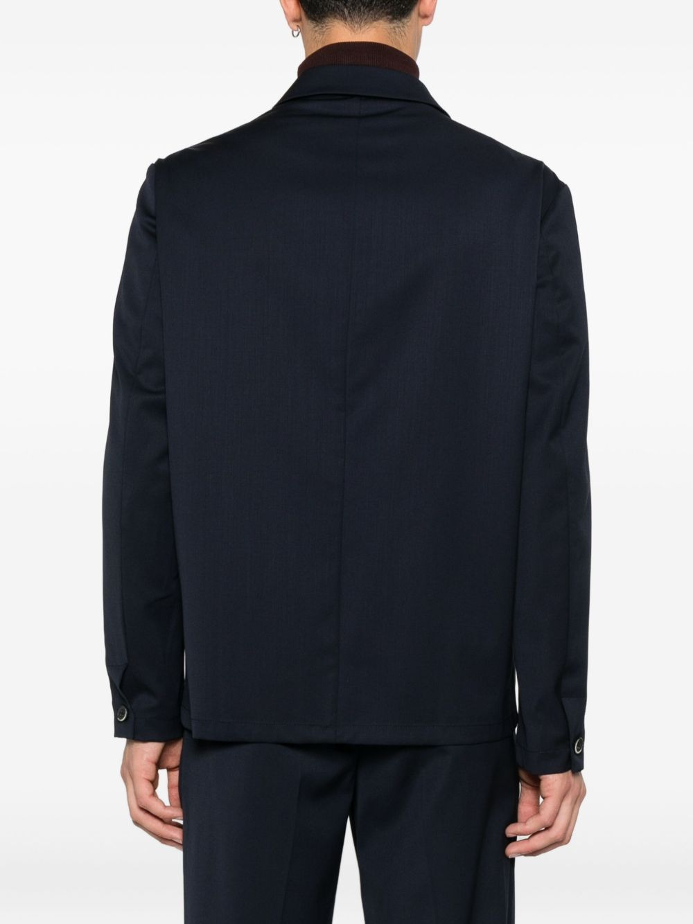 button-fastening patch-pocket jacket - 4