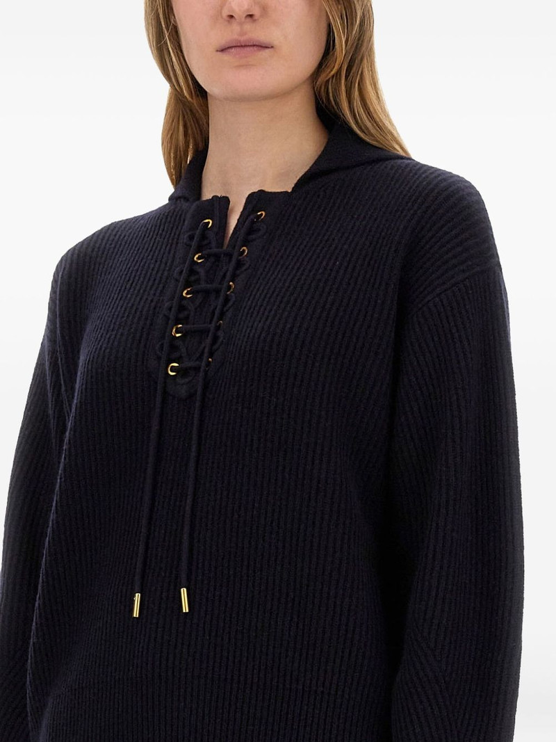 lace-up ribbed sweater 3