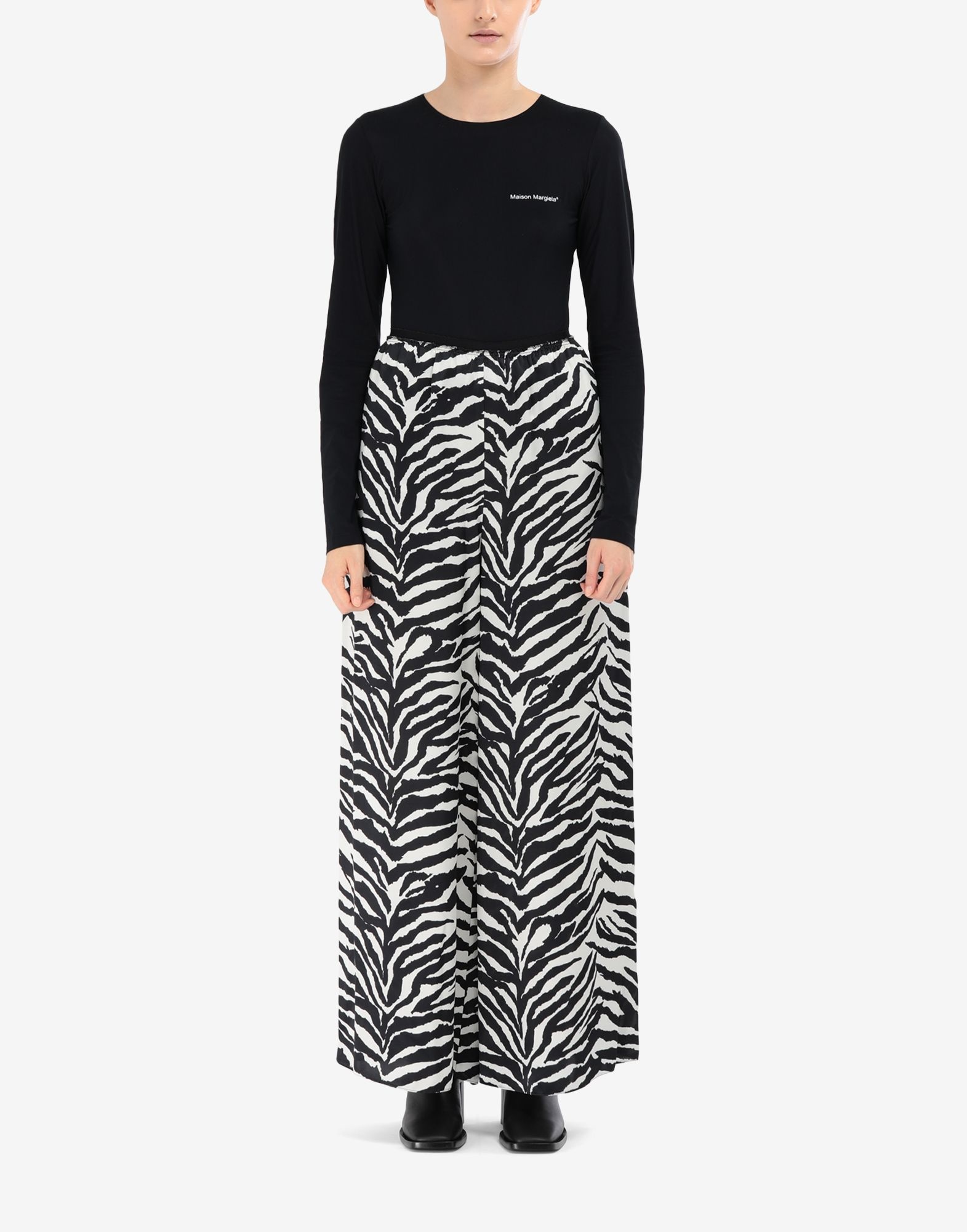 Zebra wide-leg trousers - 2