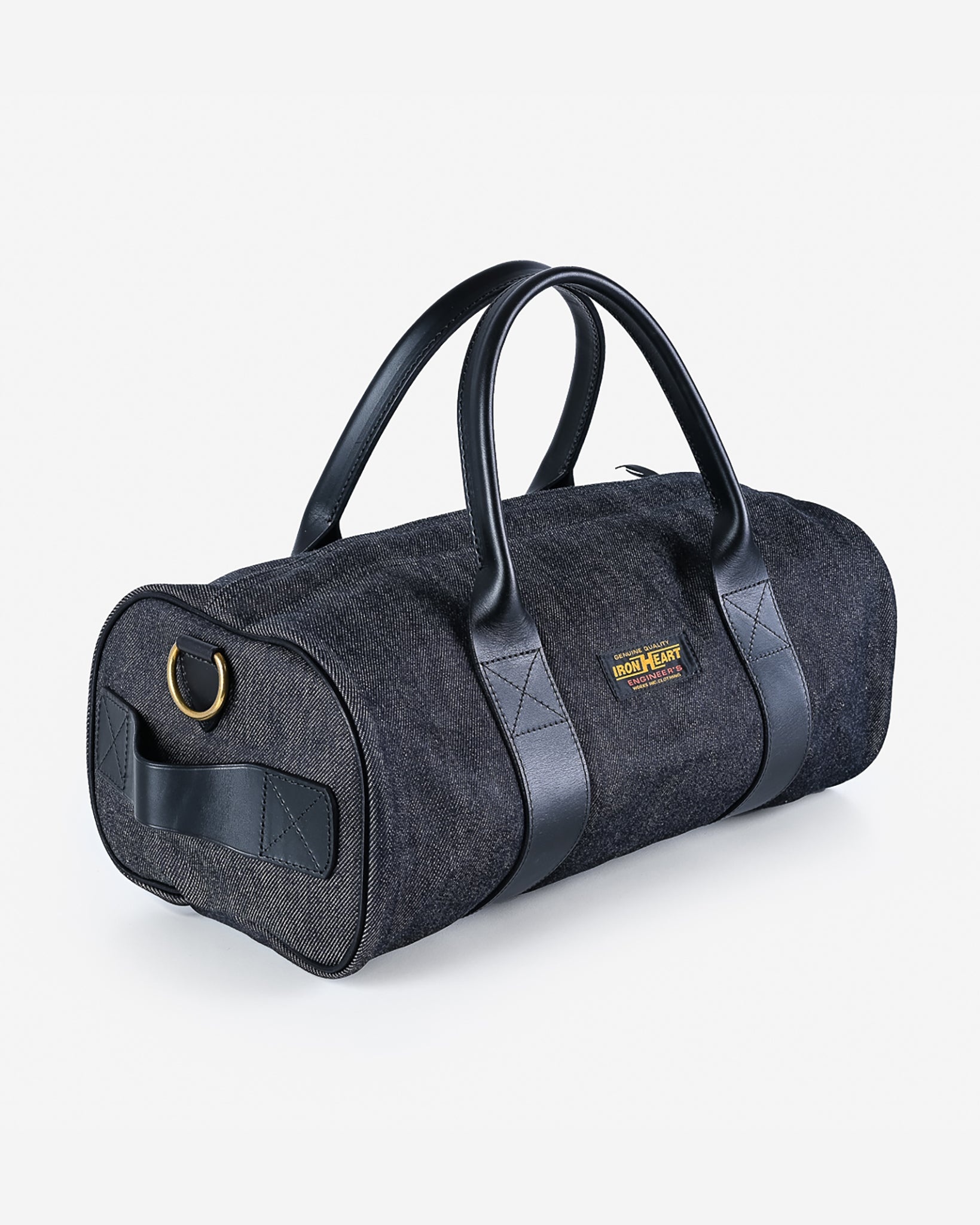 IHE-35-IND 21oz Selvedge Denim and Buttero Leather Holdall - Indigo - 1