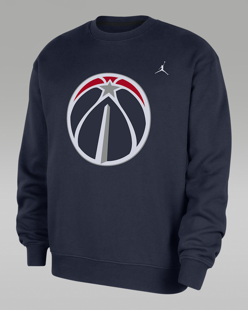 Washington Wizards Statement Essentials Men's Jordan NBA Fleece Crew-Neck Sweatshirt 1