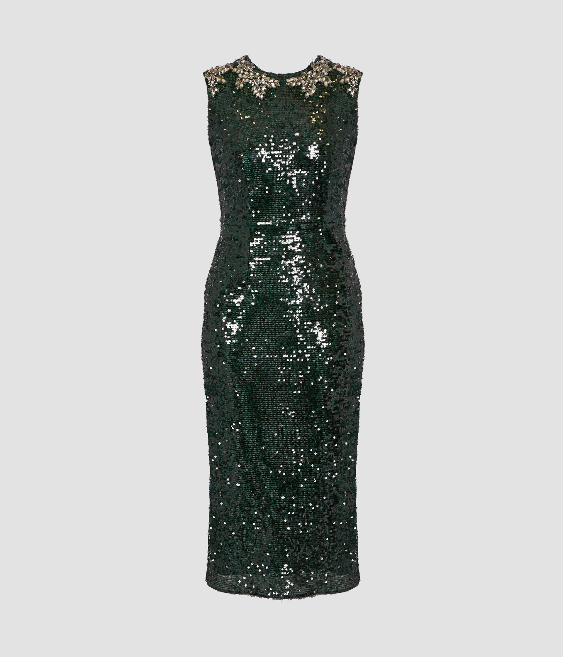 SLEEVELESS PENCIL MIDI DRESS - 2