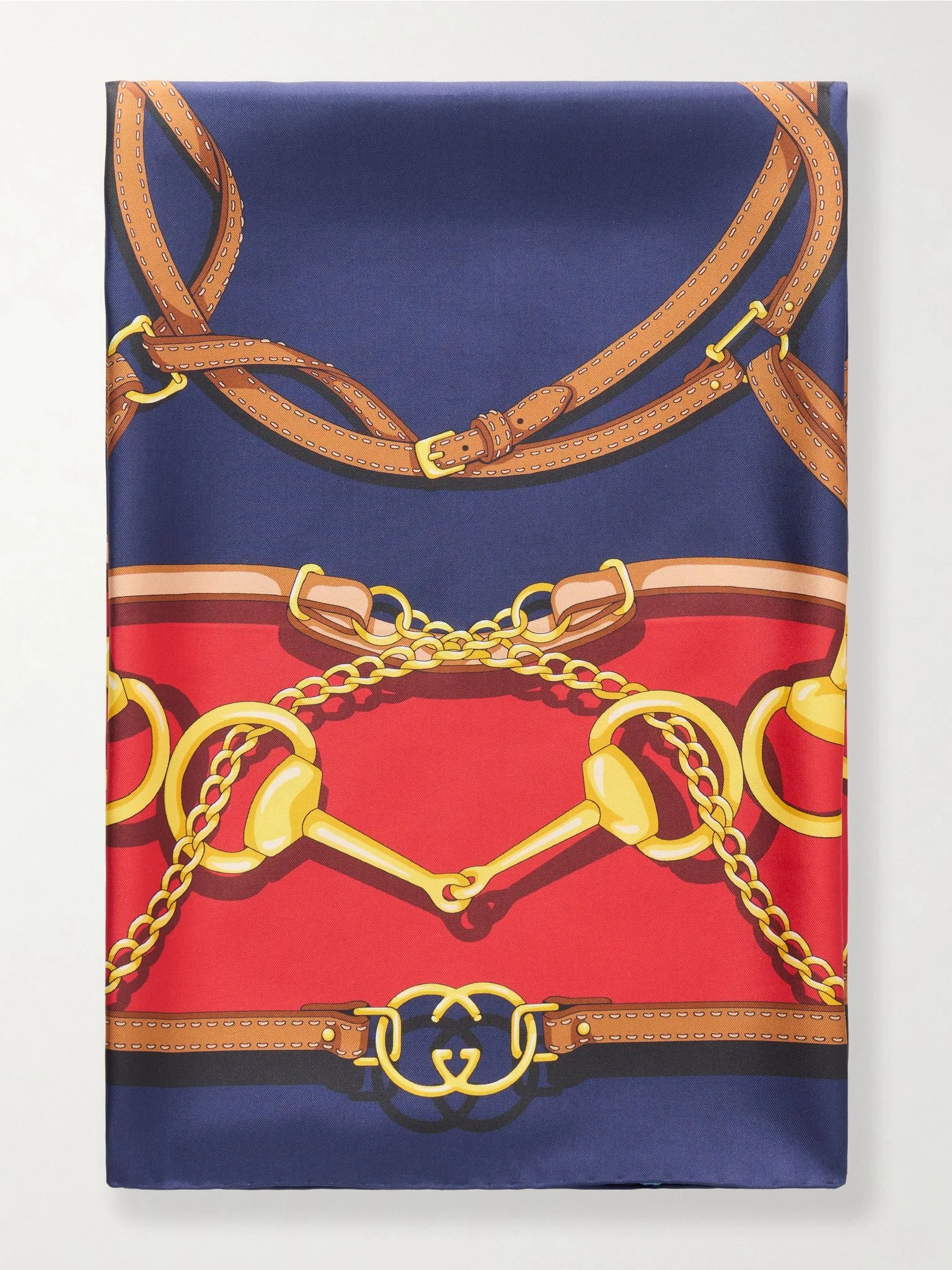 Printed silk scarf Multi - 1