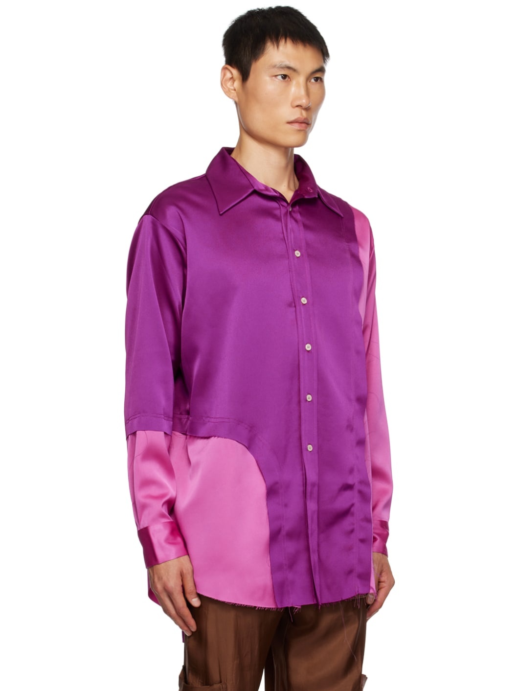 Purple Paneled Shirt - 2