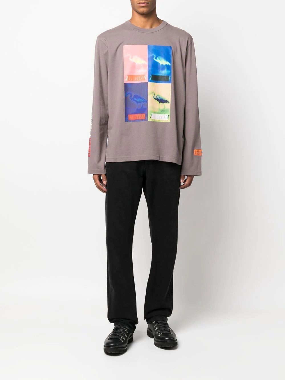 logo print long-sleeve top - 2