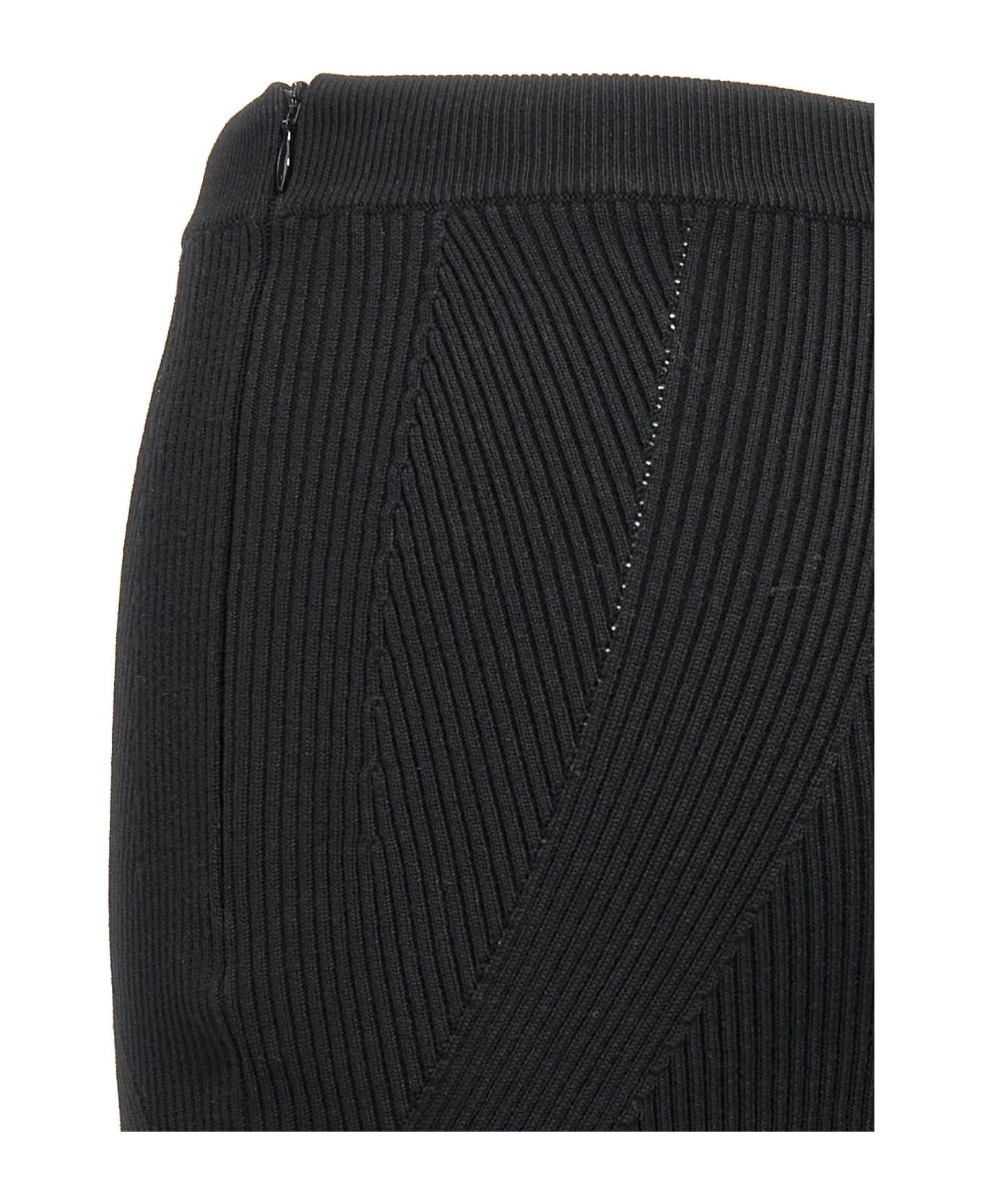 Wool Knit Midi Skirt - 4