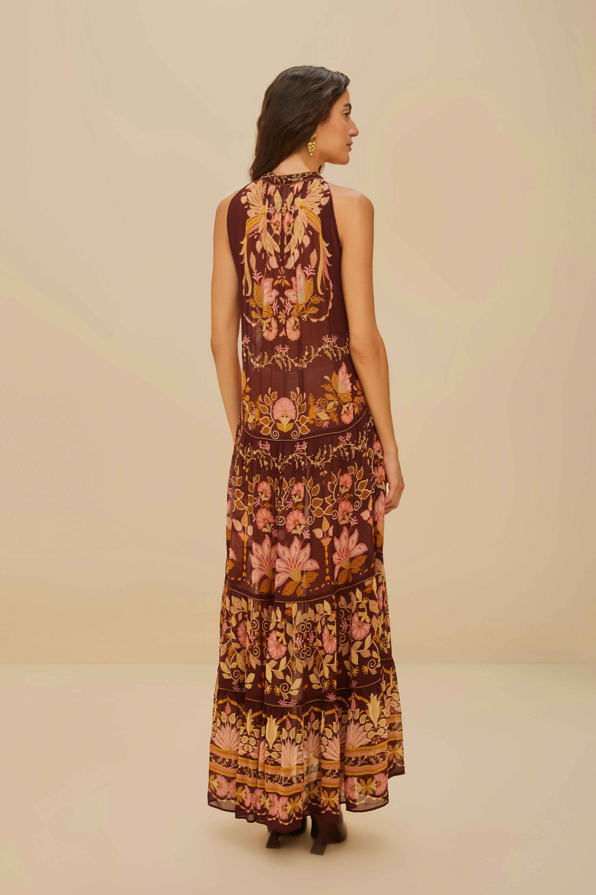 Burgundy Bella Maxi Dress - 4