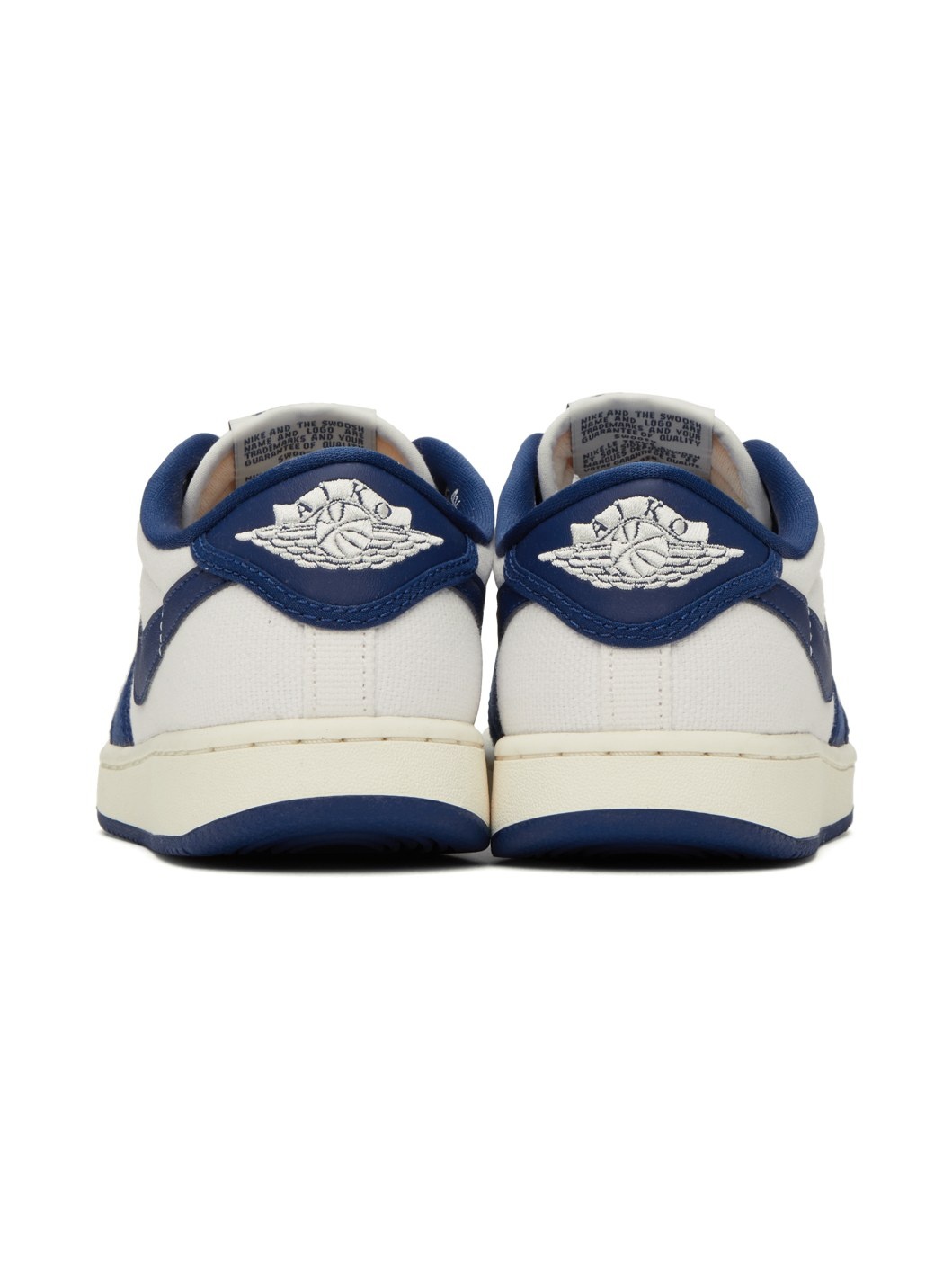 White & Blue AJKO 1 Low Sneakers - 2