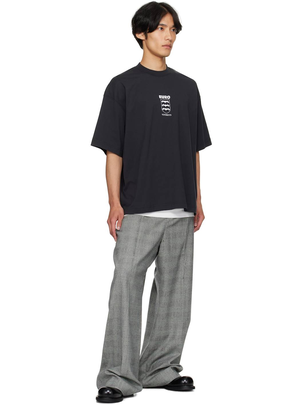 Gray Cut Baggy Tailored Trousers - 4