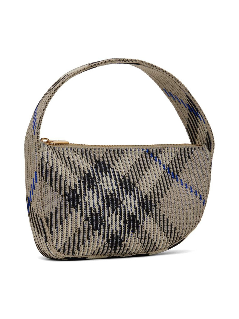 Burberry Off-White Check Mini Knitted Bag outlook