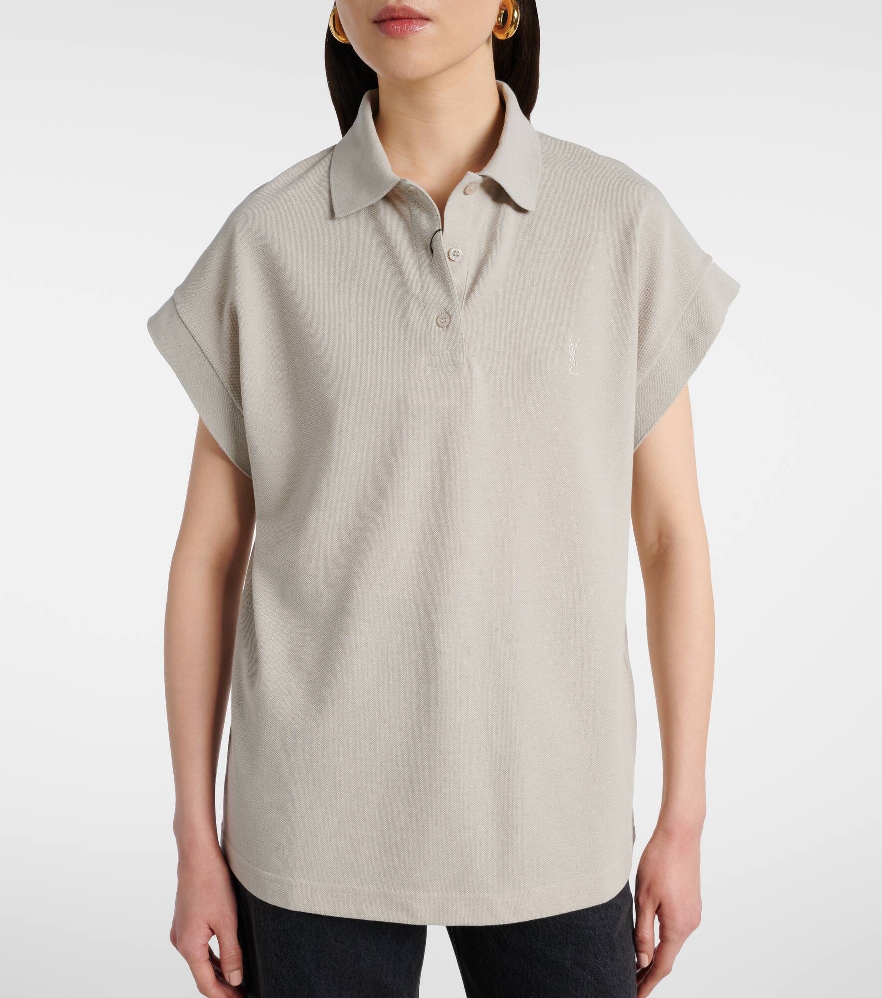 Cassandre cotton-blend piqué polo shirt - 5