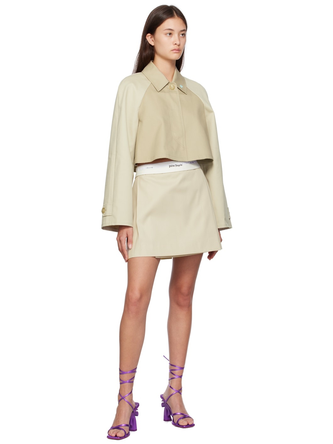 Beige Cropped Jacket - 4