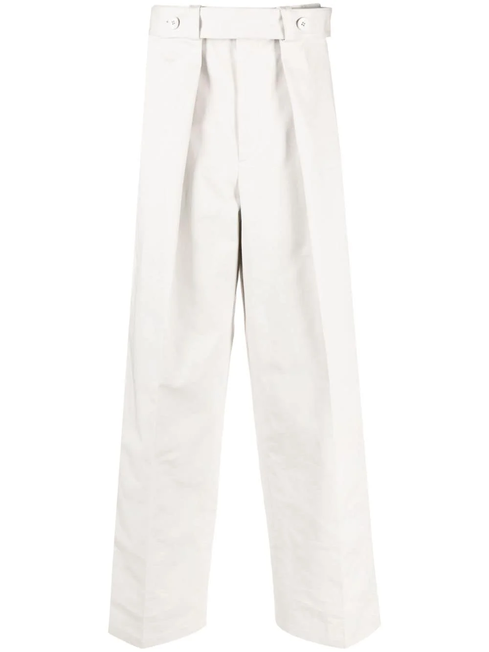 wide-leg cotton trousers - 1