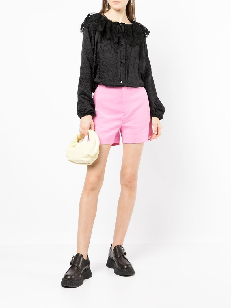 PATOU lace-collar long-sleeve blouse outlook