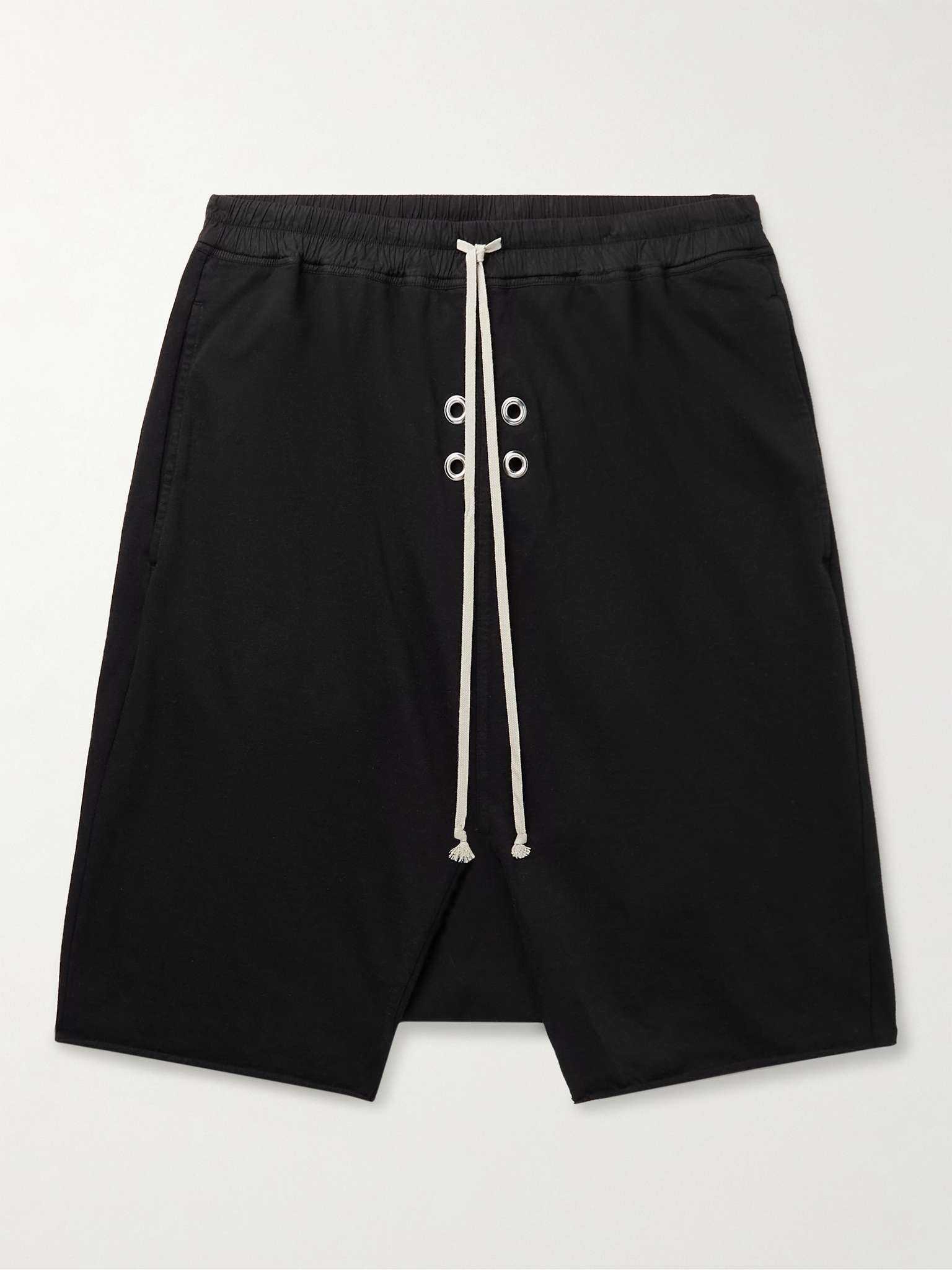 Pods Straight-Leg Eyelet-Embellished Cotton-Jersey Drawstring Shorts - 1