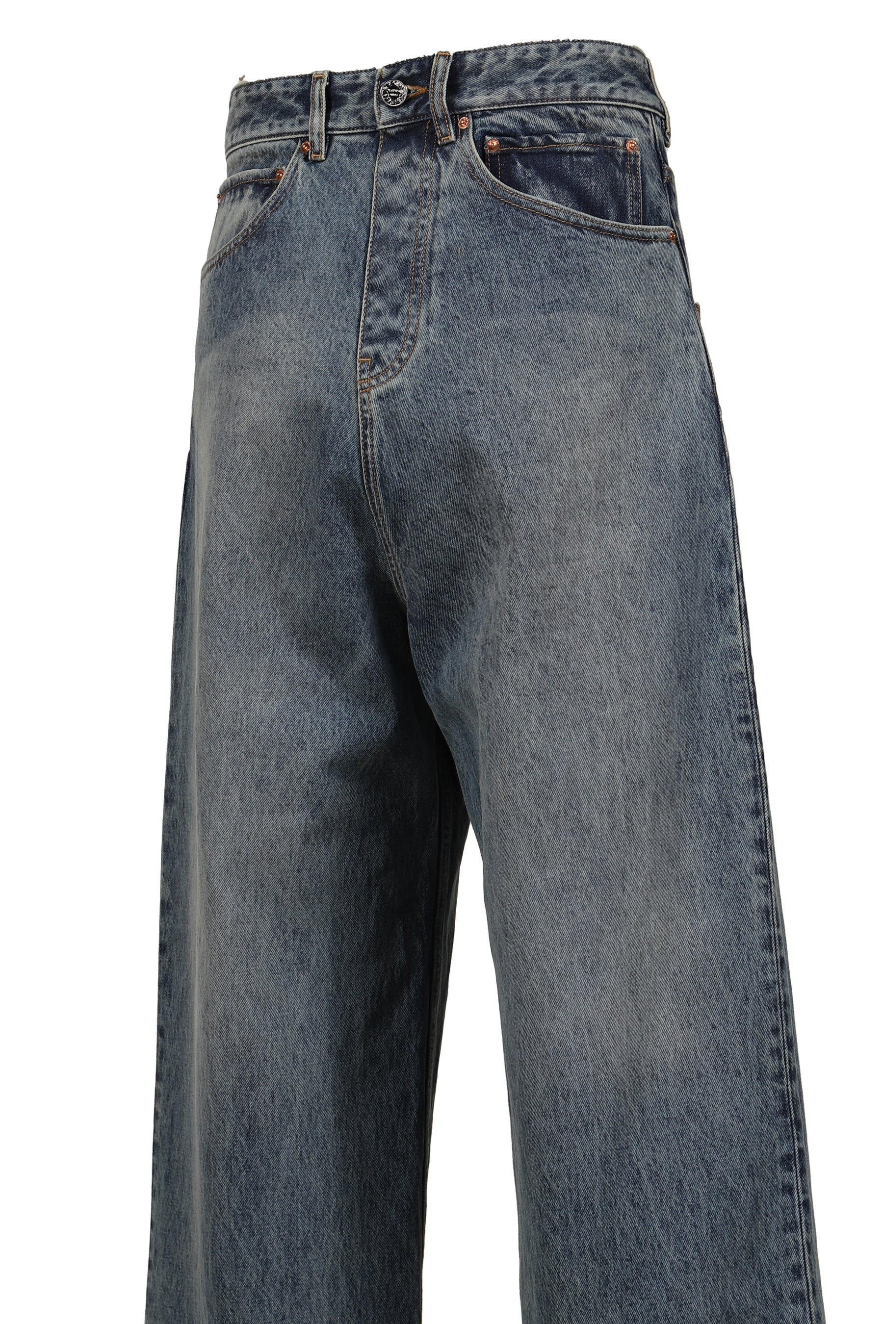 BACK TO FRONT JEANS M / DISTRESSED BLU - 5