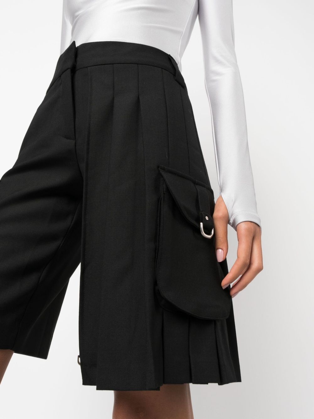 pleated cargo shorts - 5