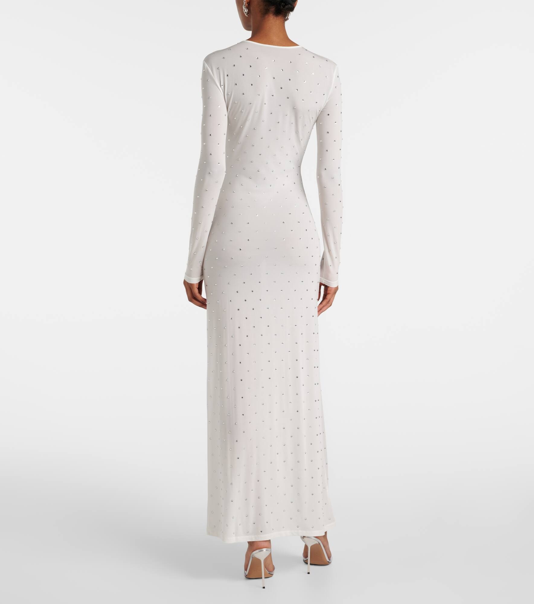 Bridal crystal-embellished maxi dress - 3