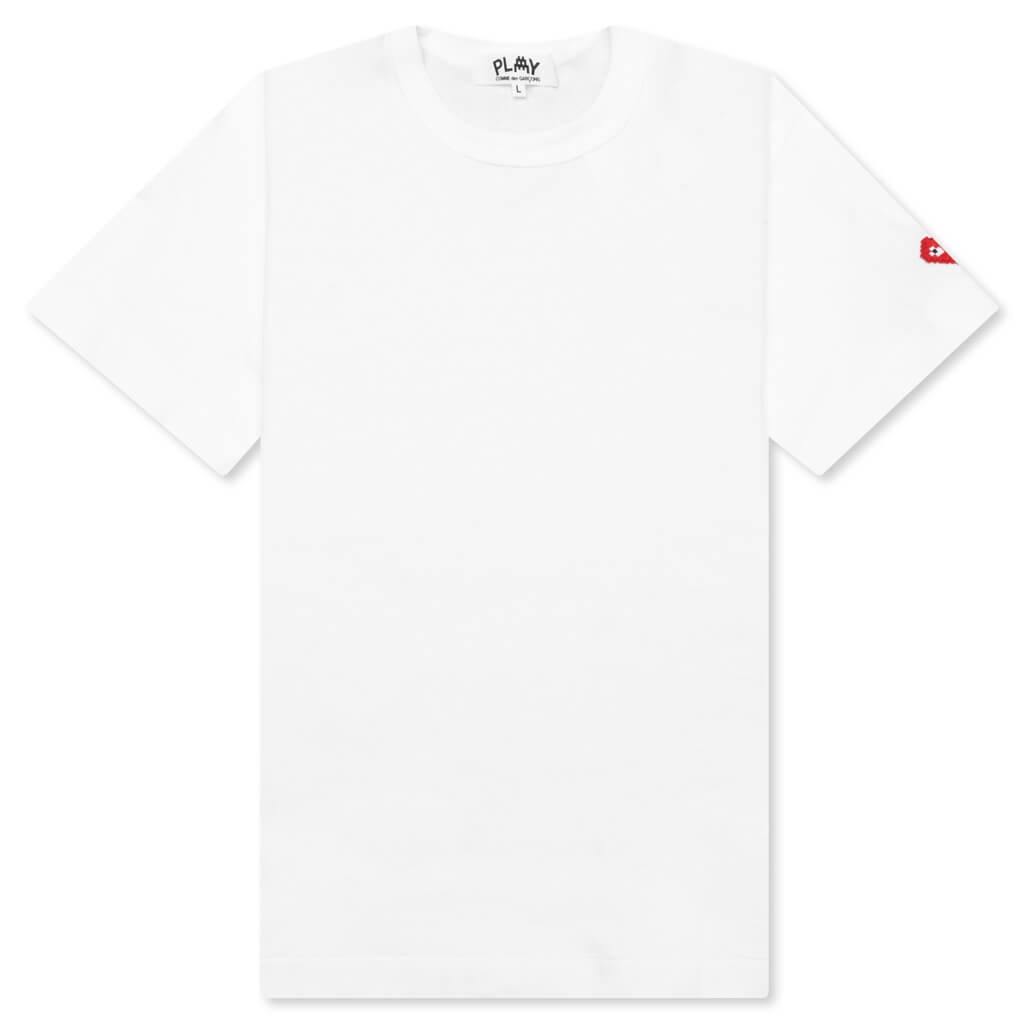 COMME DES GARCONS PLAY X THE ARTIST INVADER WOMEN'S S/S TEE - WHITE - 1