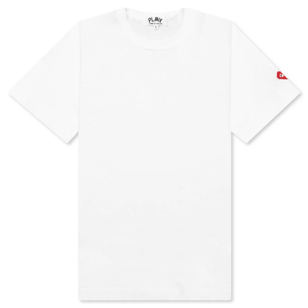 COMME DES GARCONS PLAY X THE ARTIST INVADER WOMEN'S S/S TEE - WHITE - 1