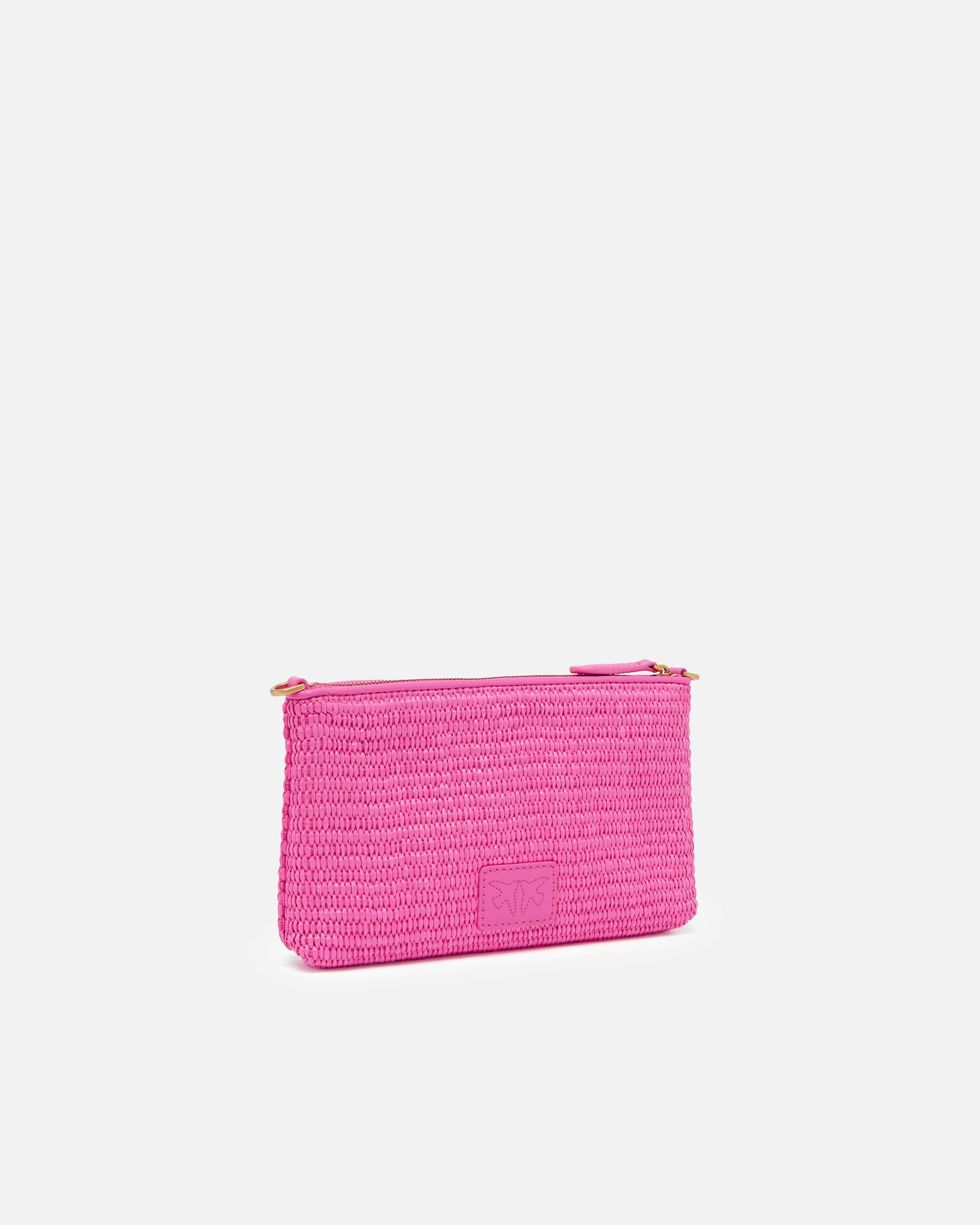 SMALL FLAT CROCHET RAFFIA BAG WITH REMOVABLE SHOULDER STRAP - 2