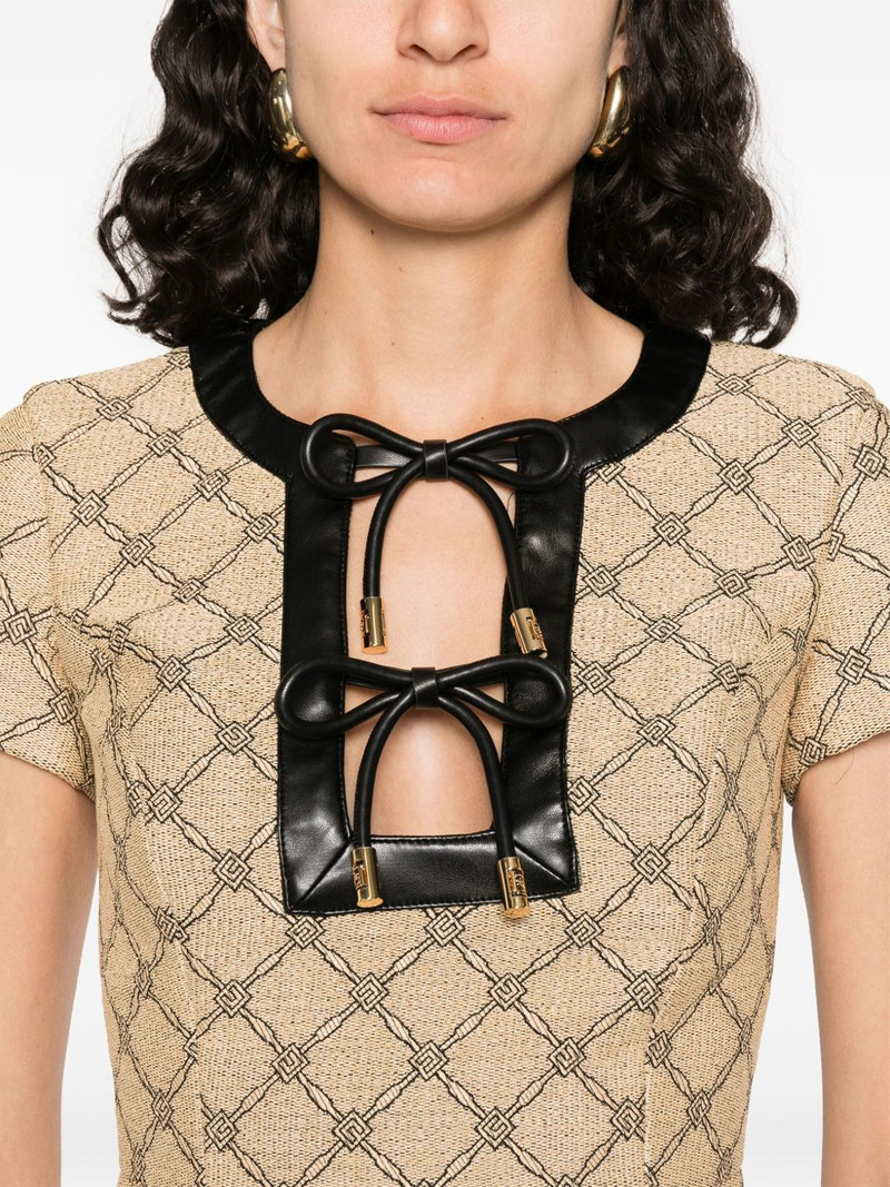monogram-jacquard dress 5
