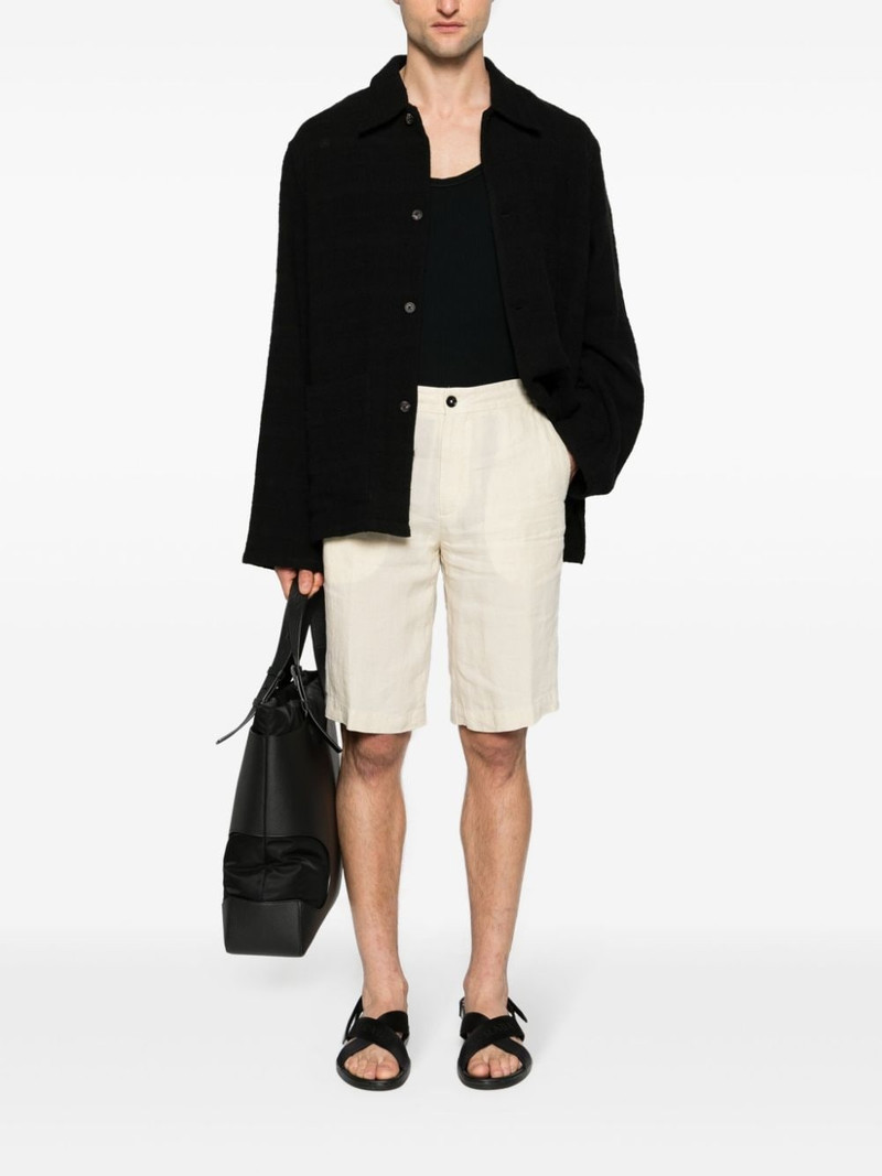 ZEGNA drawstring-waist linen shorts outlook