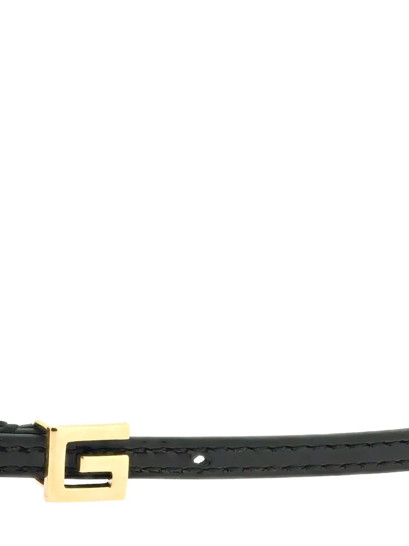 LEATHER CHOKER W/ SQUARE G DETAIL - 2