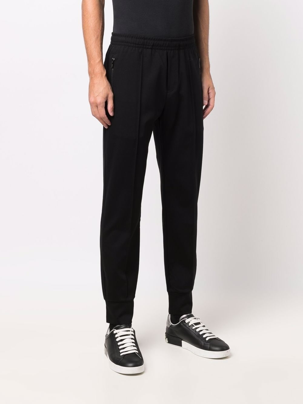 solid-colour slim-fit track pants - 3