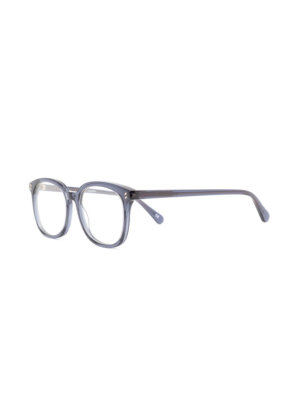 transparent-effect square frame glasses - 2