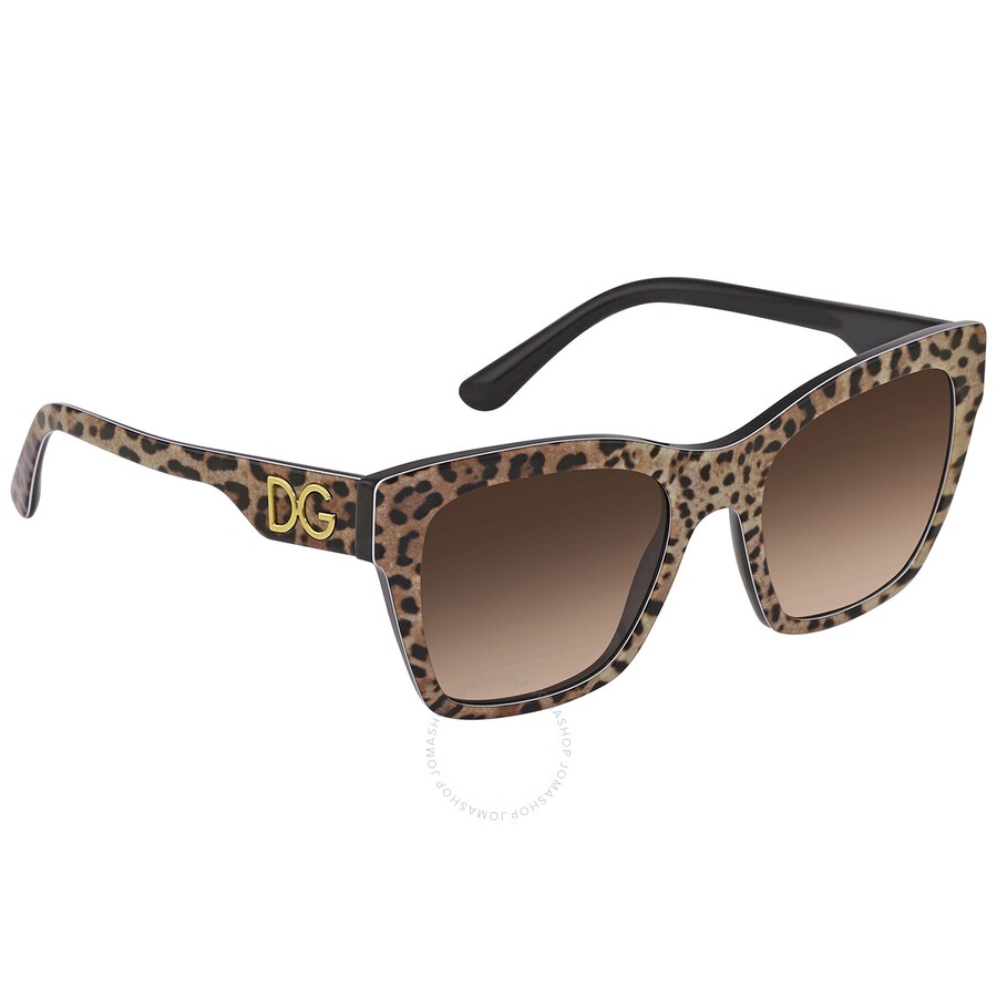 Dolce and Gabbana Brown Gradient Square Ladies Sunglasses DG4384 316313 53 - 3