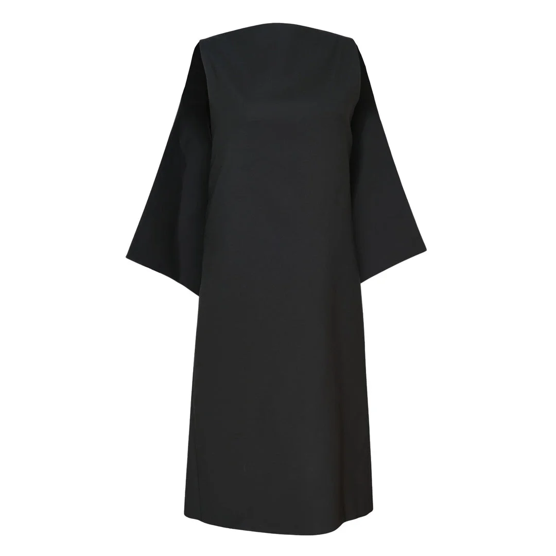Lightweight Wool Wide Sleeve Dress - 1