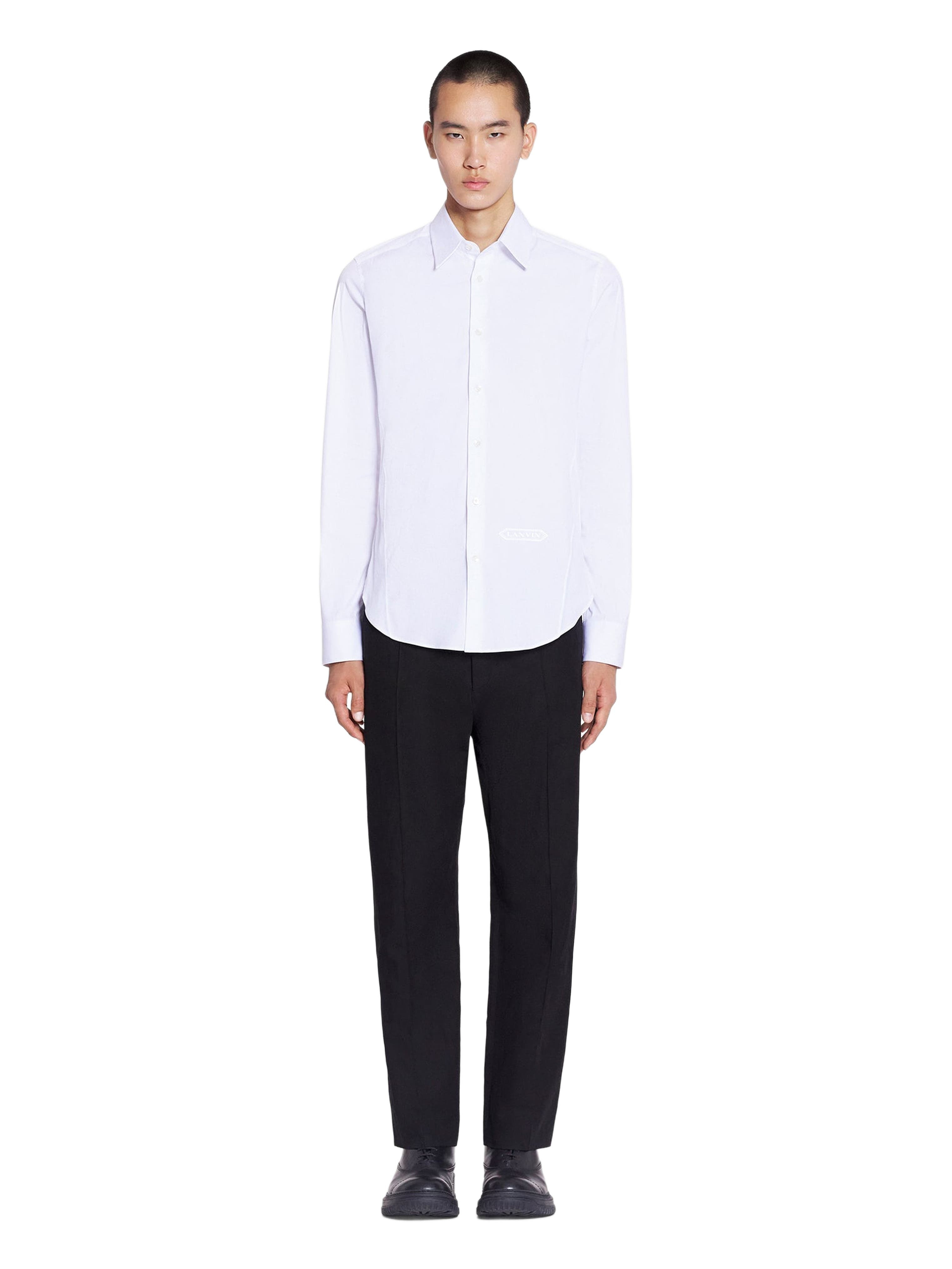 Lanvin Fitted Shirt in Optic White at Nordstrom - 6