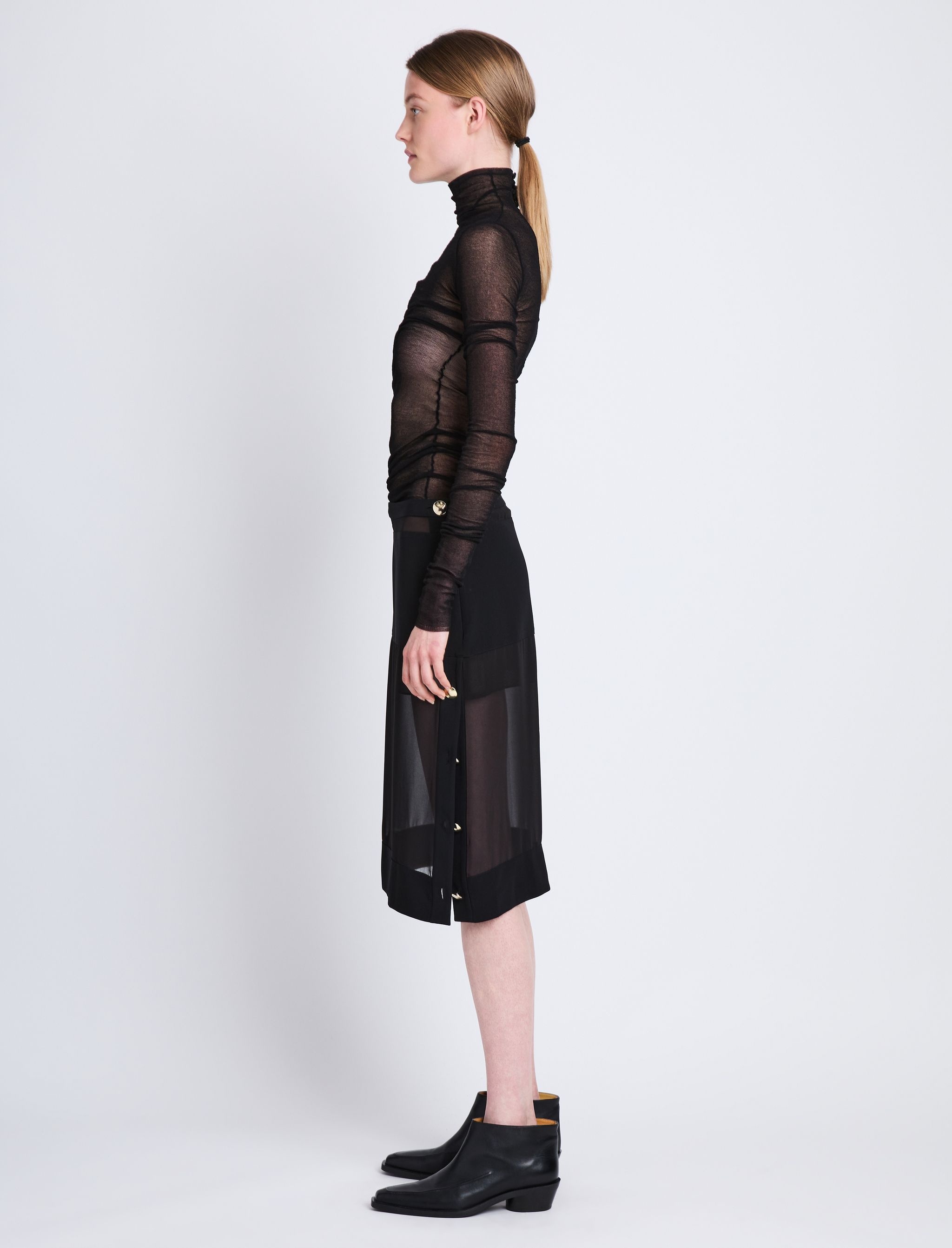 Technical Chiffon Skirt - 3