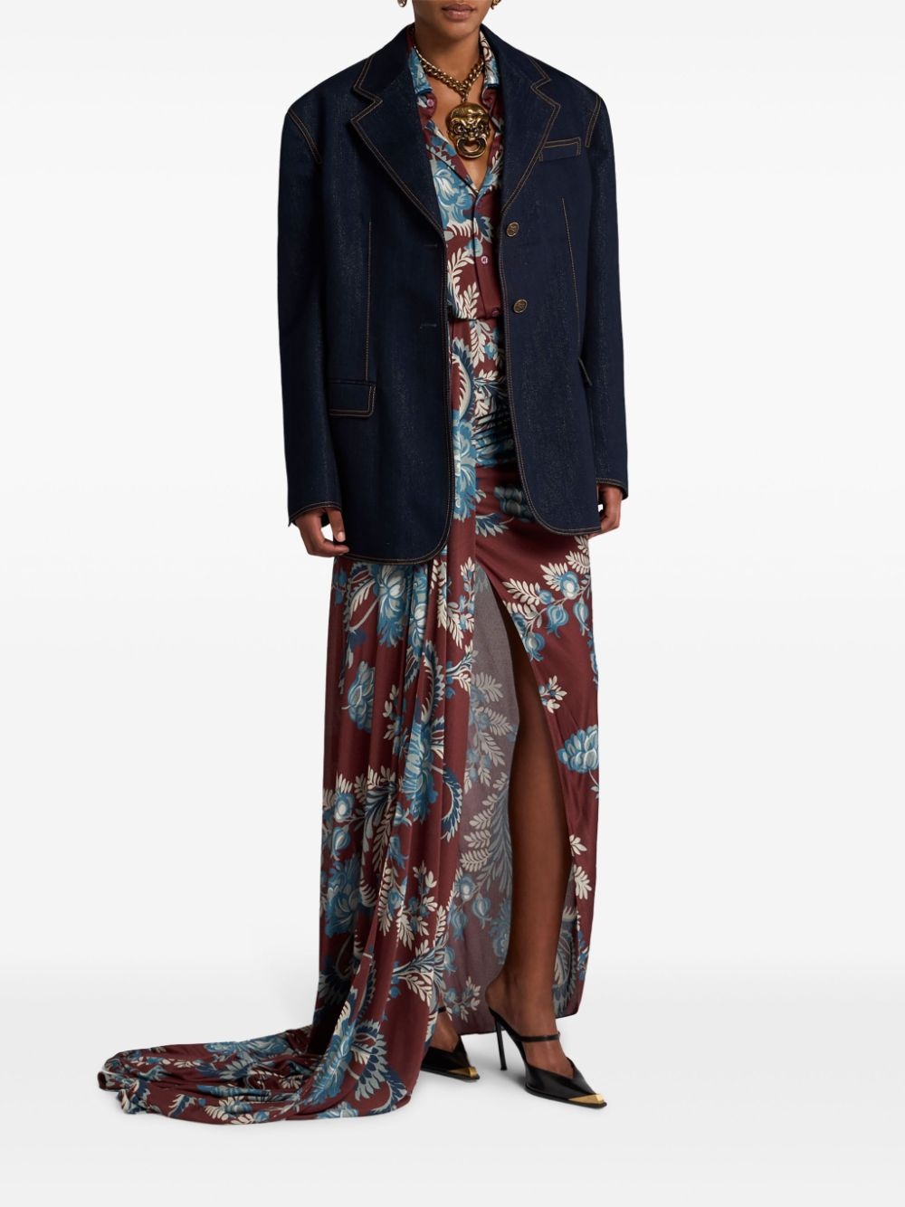 floral-print shirt - 2