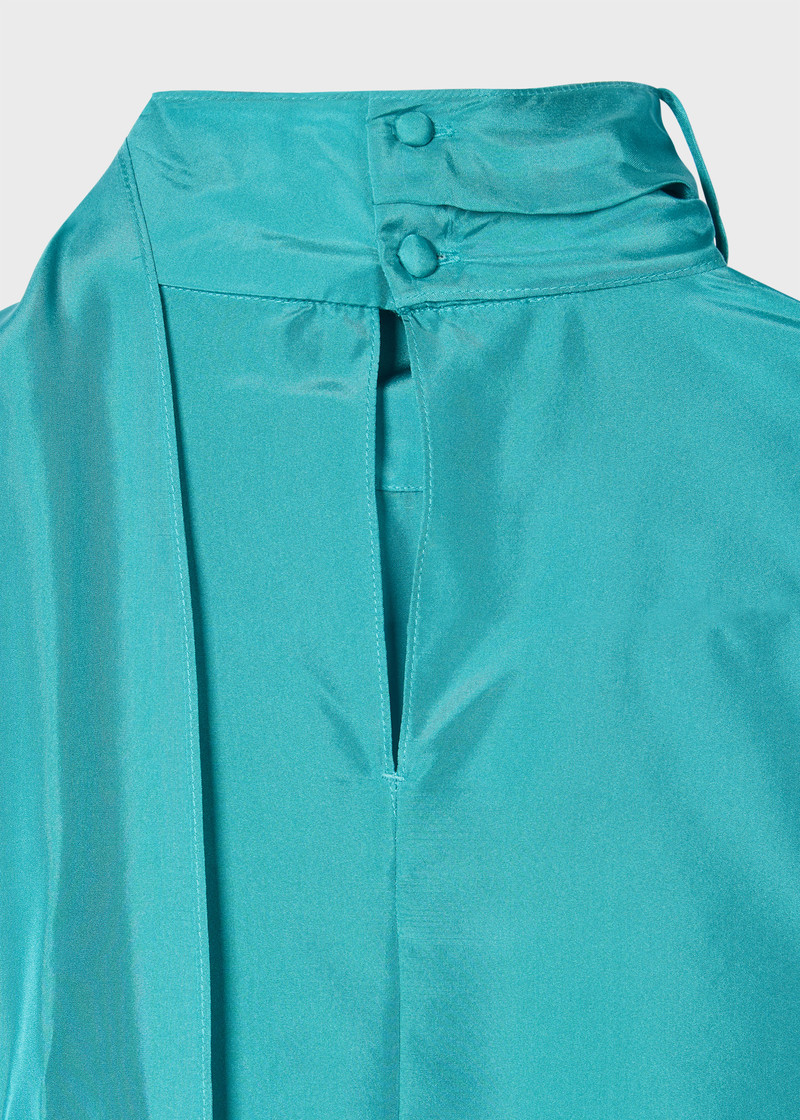 Women's Emerald Green Silk Blouse 5