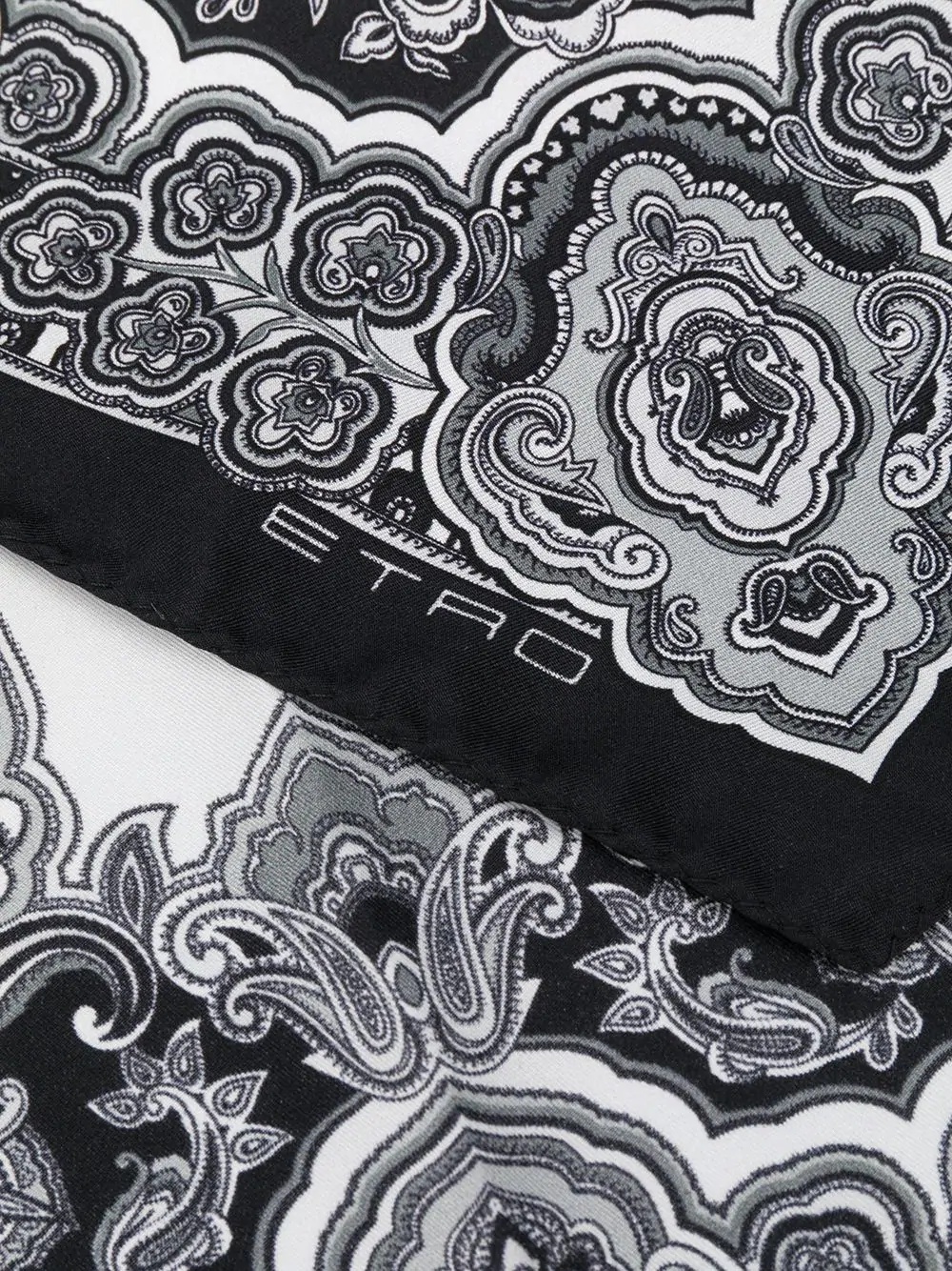 paisley print scarf - 3