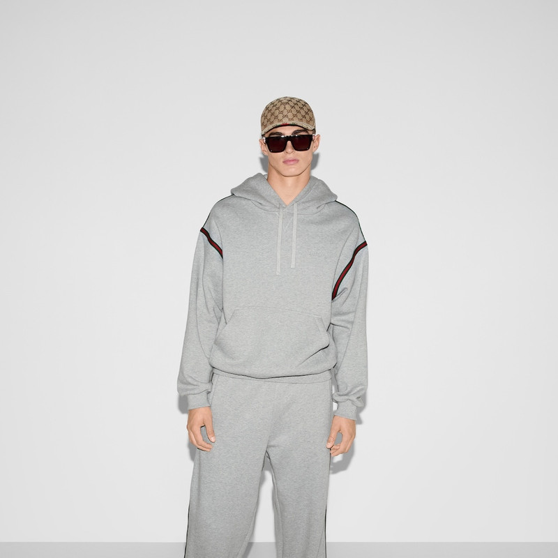 Cotton jersey hooded sweatshirt 3