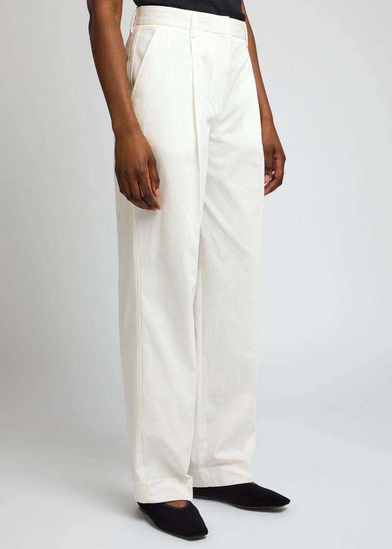 TOTEME Toteme Straight-leg Cotton Trousers outlook