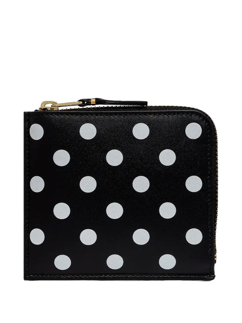 polka dot-print "Black" wallet 1