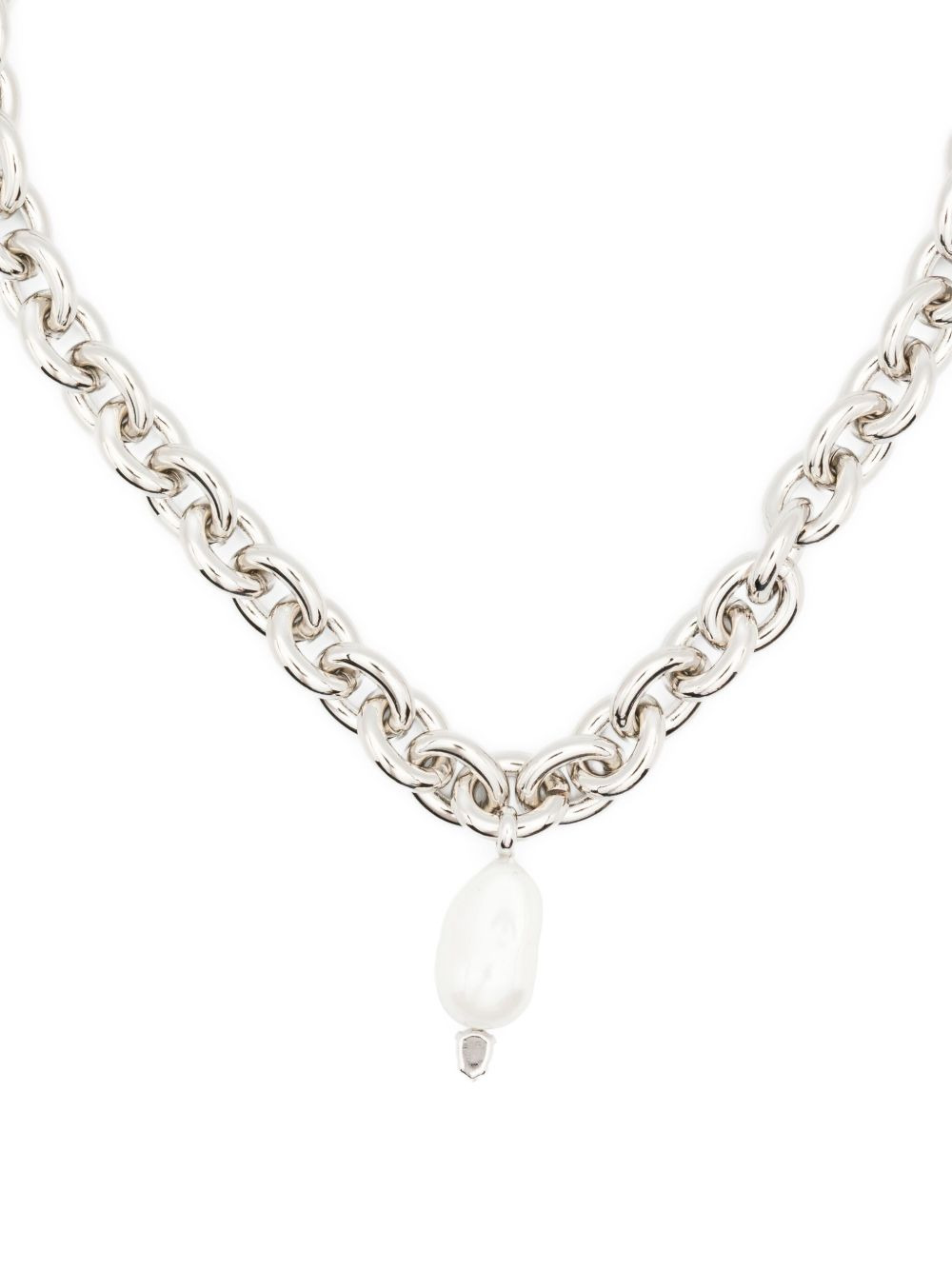 pearl-drop chain necklace - 3