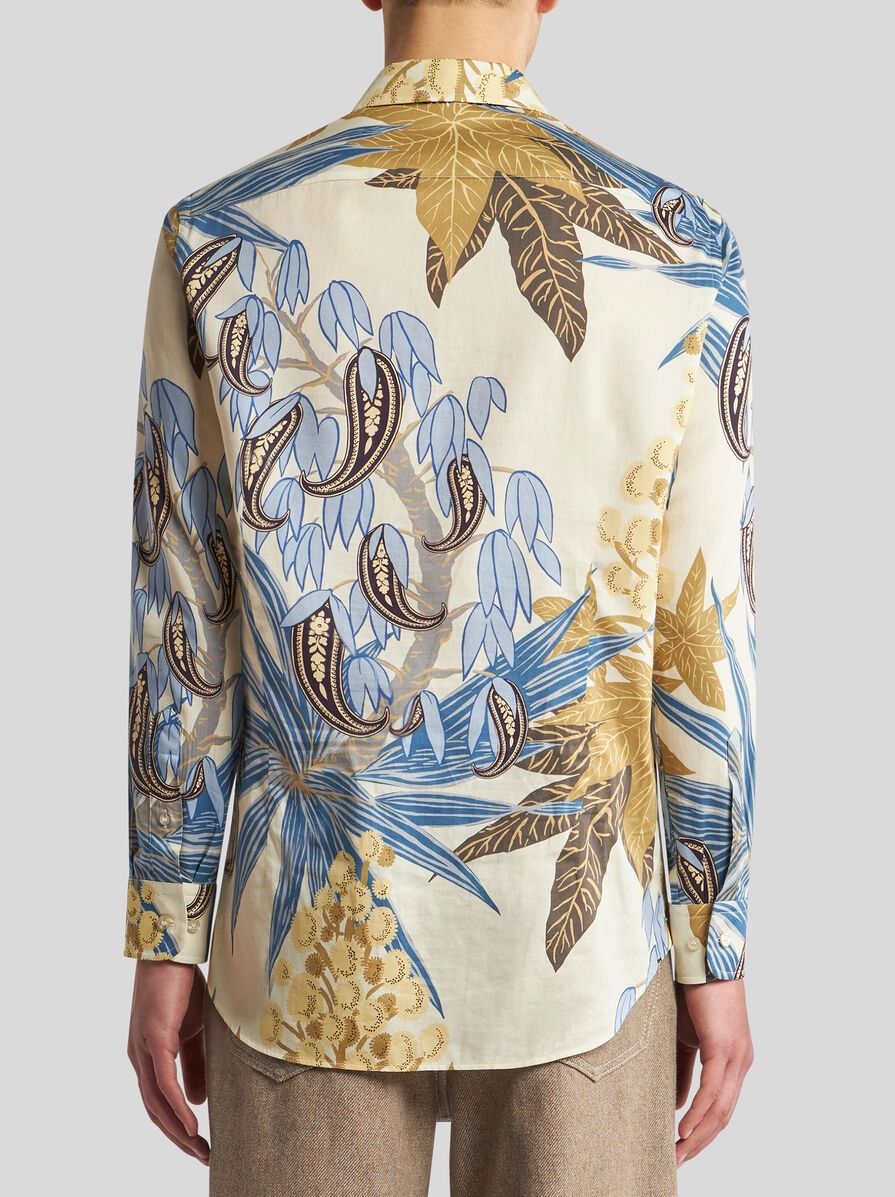 SHIRT WITH PAISLEY FOLIAGE PRINT - 5