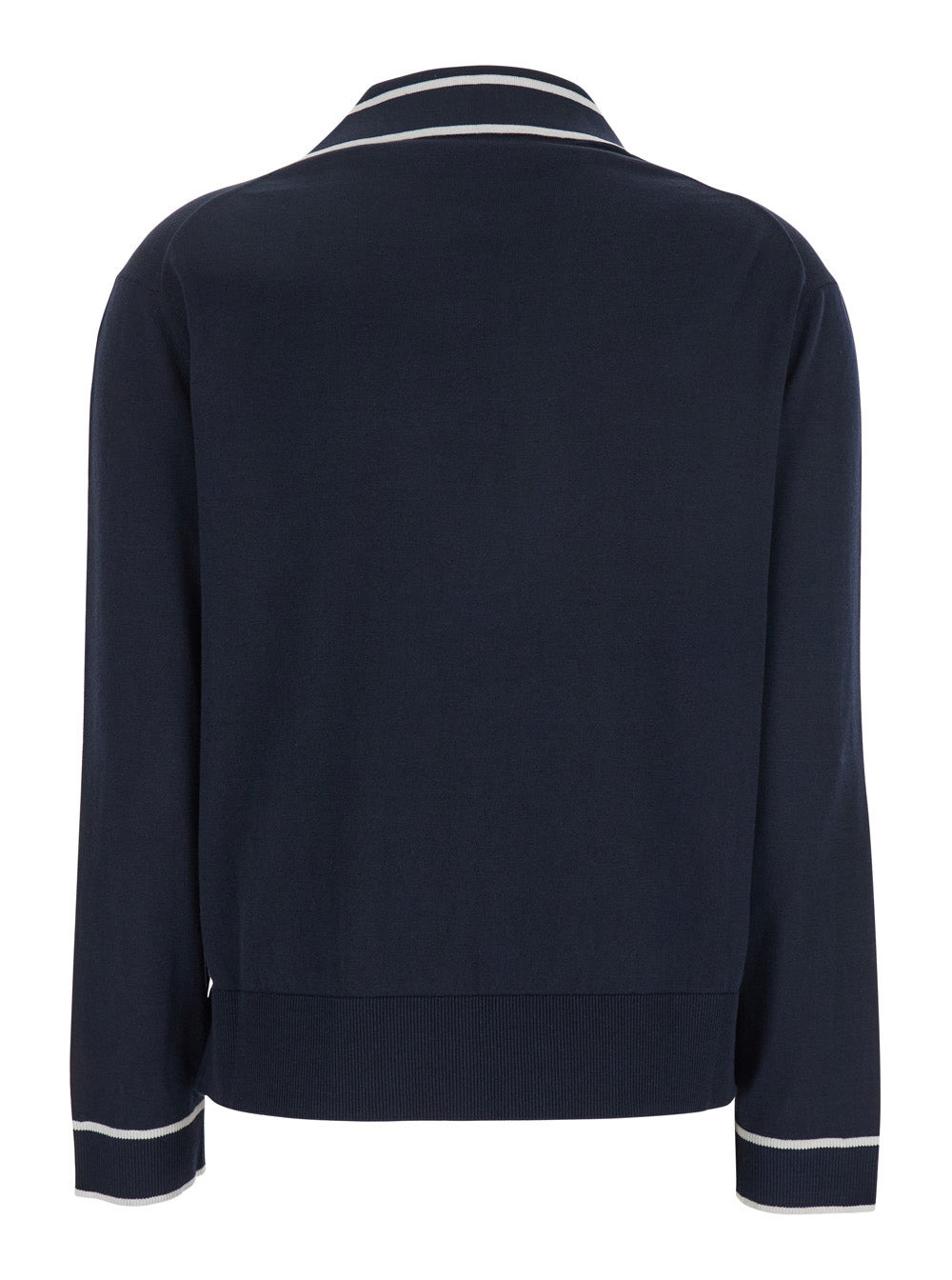 Gucci Women Blue Polo Shirt With V Neck And Logo Lettering On The Front In Silk And Cotton Woman - 2